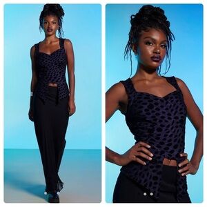 Her Universe Disney The Little Mermaid Ursula Flocked Girls Tank Top Size XL NEW